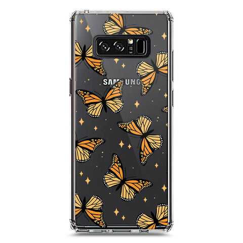 Samsung Galaxy Note 8 Cover - O'Nation Butterfly Dreams Series 1 - Clear Phone Case - Soft Silicon Borders
