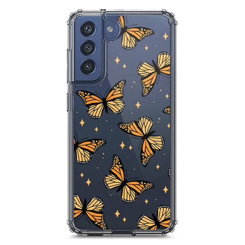 Samsung Galaxy S21 FE 5G Cover - O'Nation Butterfly Dreams Series 1 - Clear Phone Case - Soft Silicon Borders