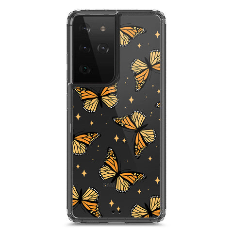 Samsung Galaxy S21 Ultra 5G Cover - O'Nation Butterfly Dreams Series 1 - Clear Phone Case - Soft Silicon Borders