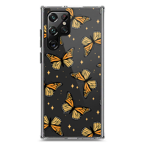 Samsung Galaxy S22 Ultra 5G Cover - O'Nation Butterfly Dreams Series 1 - Clear Phone Case - Soft Silicon Borders
