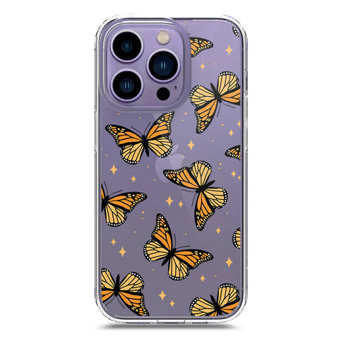 iPhone 14 Pro Cover - O'Nation Butterfly Dreams Series 1 - Clear Phone Case - Soft Silicon Borders