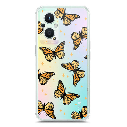 Oppo Reno 8 Lite Cover - O'Nation Butterfly Dreams Series 1 - Clear Phone Case - Soft Silicon Borders