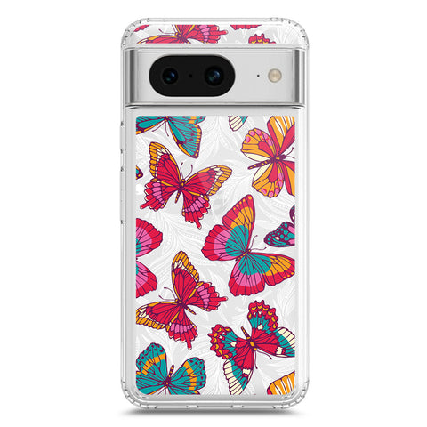 Google Pixel 8 Cover - O'Nation Butterfly Dreams Series 1 - Clear Phone Case - Soft Silicon Borders