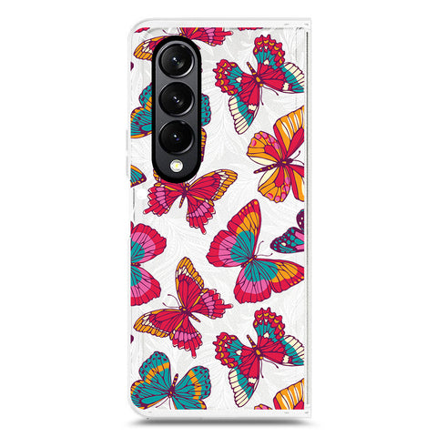 Samsung Galaxy Z Fold 4 5G Cover - O'Nation Butterfly Dreams Series 1 - Clear Phone Case - Soft Silicon Borders