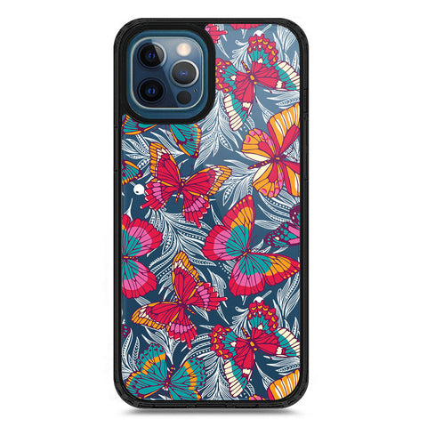 iPhone 12 Pro Max - Black - Cover - O'Nation Butterfly Dreams Series 1 - Clear Phone Case - Soft Silicon Borders