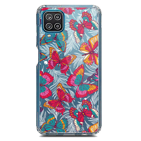 Samsung Galaxy A12 Cover - O'Nation Butterfly Dreams Series 1 - Clear Phone Case - Soft Silicon Borders