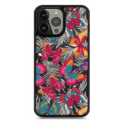 iPhone 13 Pro Max - Black - Cover - O'Nation Butterfly Dreams Series 1 - Clear Phone Case - Soft Silicon Borders