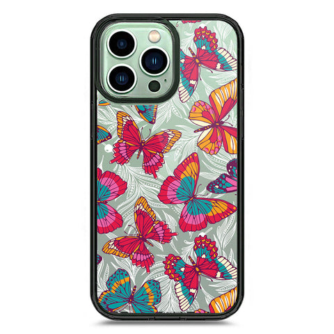 iPhone 14 Pro Max - Black - Cover - O'Nation Butterfly Dreams Series 1 - Clear Phone Case - Soft Silicon Borders