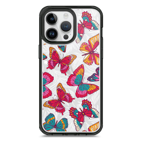 iPhone 15 Pro Max - Black - Cover - O'Nation Butterfly Dreams Series 1 - Clear Phone Case - Soft Silicon Borders