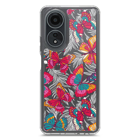 Oppo A58 4G Cover - O'Nation Butterfly Dreams Series 1 - Clear Phone Case - Soft Silicon Borders