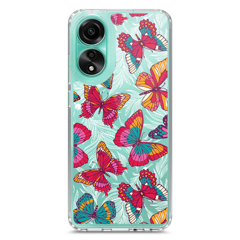 Oppo A78 4G Cover - O'Nation Butterfly Dreams Series 1 - Clear Phone Case - Soft Silicon Borders