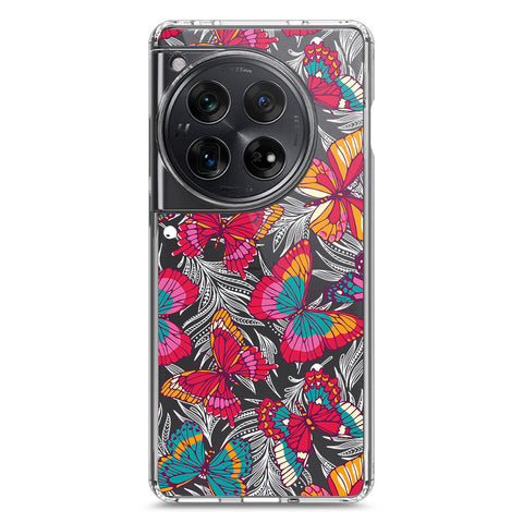 OnePlus 12 Cover - O'Nation Butterfly Dreams Series 1 - Clear Phone Case - Soft Silicon Borders