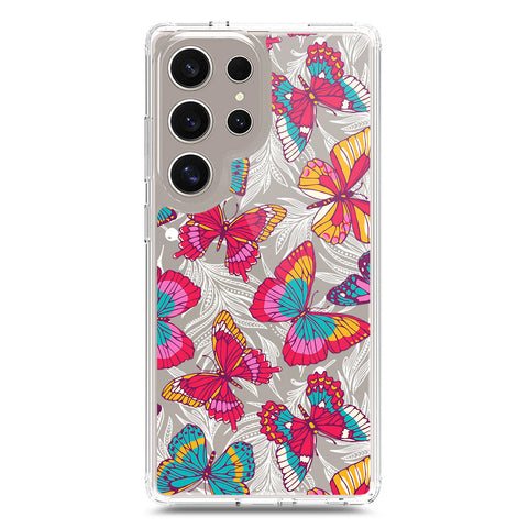 Samsung Galaxy S24 Ultra Cover - O'Nation Butterfly Dreams Series 1 - Clear Phone Case - Soft Silicon Borders