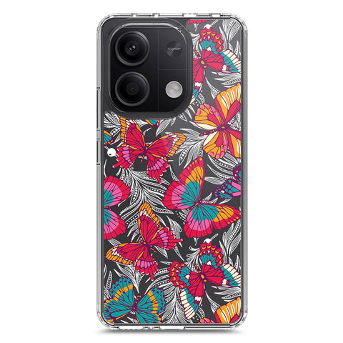 Xiaomi Redmi Note 13 Cover - O'Nation Butterfly Dreams Series 1 - Clear Phone Case - Soft Silicon Borders