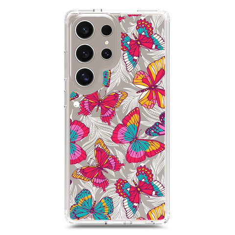 Samsung Galaxy S25 Ultra Cover - O'Nation Butterfly Dreams Series 1 - Clear Phone Case - Soft Silicon Borders