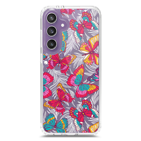 Samsung Galaxy S24 FE Cover - O'Nation Butterfly Dreams Series 1 - Clear Phone Case - Soft Silicon Borders