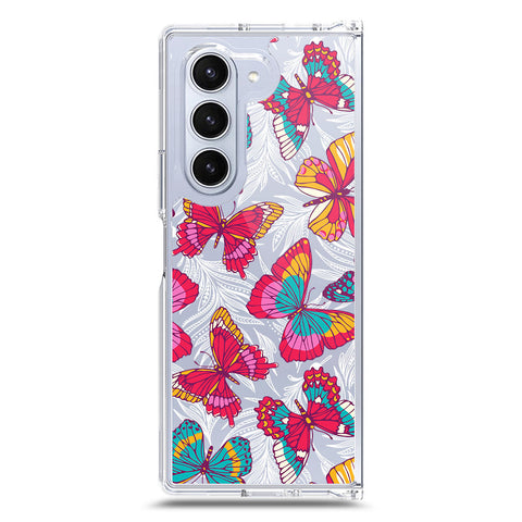 Samsung Galaxy Z Fold 6 Cover - O'Nation Butterfly Dreams Series 1 - Clear Phone Case - Soft Silicon Borders
