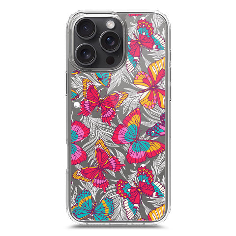 iPhone 16 Pro Max Cover - O'Nation Butterfly Dreams Series 1 - Clear Phone Case - Soft Silicon Borders