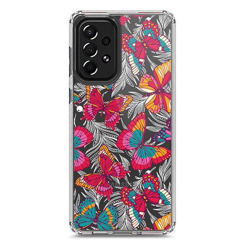 Samsung Galaxy A73 5G Cover - O'Nation Butterfly Dreams Series 1 - Clear Phone Case - Soft Silicon Borders