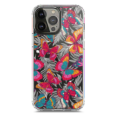 iPhone 13 Pro Max Cover - O'Nation Butterfly Dreams Series 1 - Clear Phone Case - Soft Silicon Borders