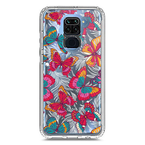 Xiaomi Redmi Note 9 Cover - O'Nation Butterfly Dreams Series 1 - Clear Phone Case - Soft Silicon Borders