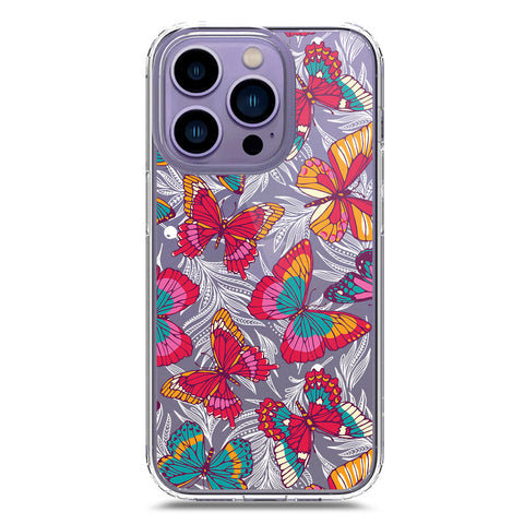 iPhone 14 Pro Max Cover - O'Nation Butterfly Dreams Series 1 - Clear Phone Case - Soft Silicon Borders