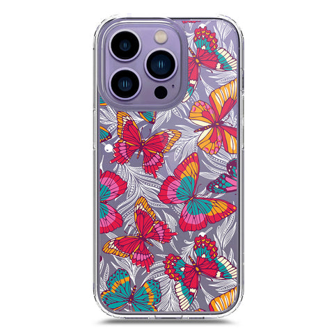 iPhone 14 Pro Cover - O'Nation Butterfly Dreams Series 1 - Clear Phone Case - Soft Silicon Borders