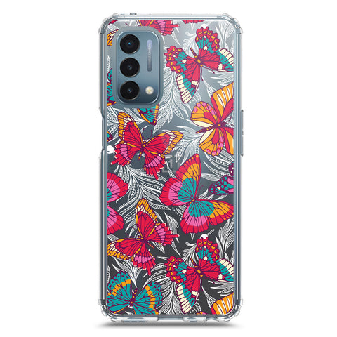 OnePlus Nord N200 5G Cover - O'Nation Butterfly Dreams Series 1 - Clear Phone Case - Soft Silicon Borders