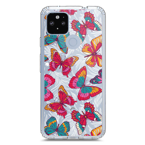 Google Pixel 5 Cover - O'Nation Butterfly Dreams Series 1 - Clear Phone Case - Soft Silicon Borders