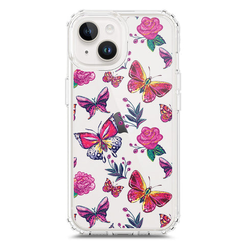 iPhone 15 Plus Cover - O'Nation Butterfly Dreams Series 1 - Clear Phone Case - Soft Silicon Borders