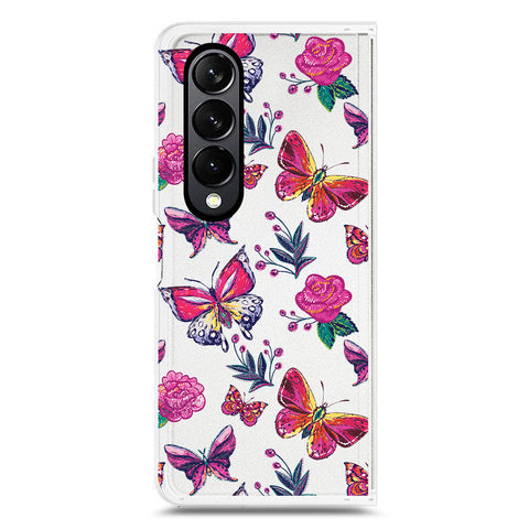 Samsung Galaxy Z Fold 4 5G Cover - O'Nation Butterfly Dreams Series 1 - Clear Phone Case - Soft Silicon Borders