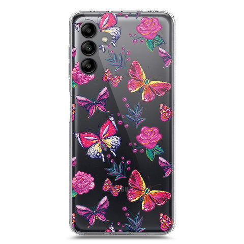 Samsung Galaxy A04s Cover - O'Nation Butterfly Dreams Series 1 - Clear Phone Case - Soft Silicon Borders