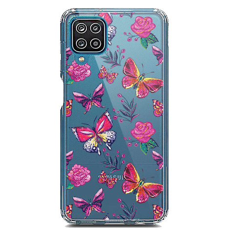 Samsung Galaxy A12 Nacho Cover - O'Nation Butterfly Dreams Series 1 - Clear Phone Case - Soft Silicon Borders