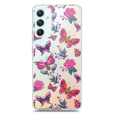 Samsung Galaxy A34 5G Cover - O'Nation Butterfly Dreams Series 1 - Clear Phone Case - Soft Silicon Borders