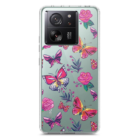 Xiaomi 13T Pro Cover - O'Nation Butterfly Dreams Series 1 - Clear Phone Case - Soft Silicon Borders