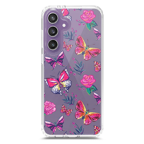 Samsung Galaxy S24 Plus Cover - O'Nation Butterfly Dreams Series 1 - Clear Phone Case - Soft Silicon Borders