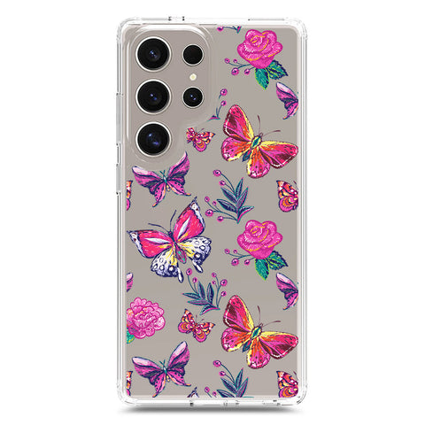 Samsung Galaxy S25 Ultra Cover - O'Nation Butterfly Dreams Series 1 - Clear Phone Case - Soft Silicon Borders