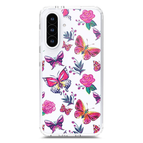 Samsung Galaxy A56 Cover - O'Nation Butterfly Dreams Series 1 - Clear Phone Case - Soft Silicon Borders