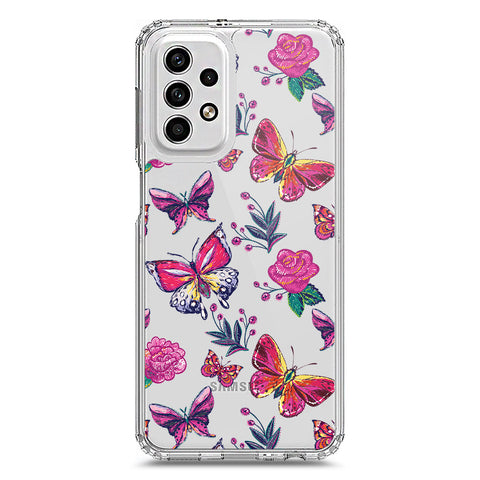 Samsung Galaxy A23 Cover - O'Nation Butterfly Dreams Series 1 - Clear Phone Case - Soft Silicon Borders