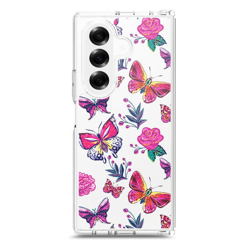 Samsung Galaxy Z Fold 7 Cover - O'Nation Butterfly Dreams Series 1 - Clear Phone Case - Soft Silicon Borders
