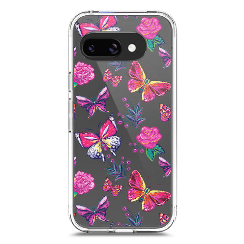 Google Pixel 9a Cover - O'Nation Butterfly Dreams Series 1 - Clear Phone Case - Soft Silicon Borders