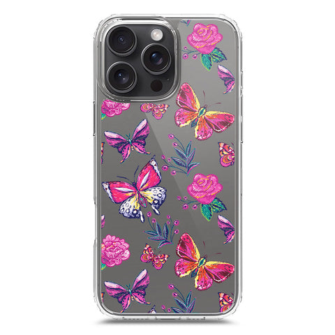 iPhone 16 Pro Max Cover - O'Nation Butterfly Dreams Series 1 - Clear Phone Case - Soft Silicon Borders