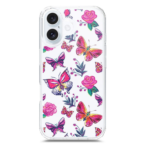 iPhone 17 Cover - O'Nation Butterfly Dreams Series 1 - Clear Phone Case - Soft Silicon Borders