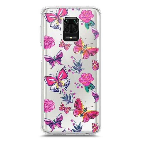 Xiaomi Redmi Note 9 Pro Max Cover - O'Nation Butterfly Dreams Series 1 - Clear Phone Case - Soft Silicon Borders