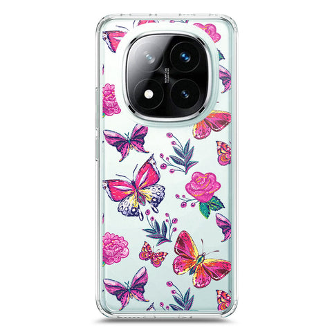 Xiaomi Redmi Note 14 Pro Plus 5G Cover - O'Nation Butterfly Dreams Series 1 - Clear Phone Case - Soft Silicon Borders