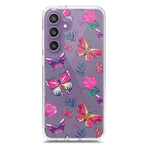 Samsung Galaxy S25 FE Cover - O'Nation Butterfly Dreams Series 1 - Clear Phone Case - Soft Silicon Borders