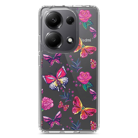 Xiaomi Redmi Note 13 Pro 4G Cover - O'Nation Butterfly Dreams Series 1 - Clear Phone Case - Soft Silicon Borders