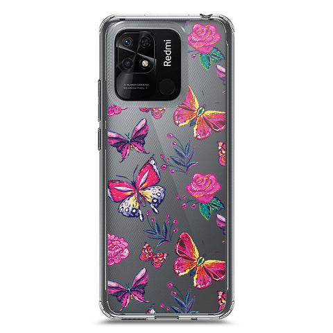 Xiaomi Redmi 10C Cover - O'Nation Butterfly Dreams Series 1 - Clear Phone Case - Soft Silicon Borders