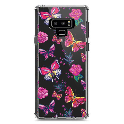 Samsung Galaxy Note 9 Cover - O'Nation Butterfly Dreams Series 1 - Clear Phone Case - Soft Silicon Borders