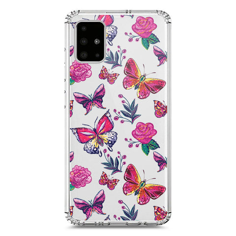 Samsung Galaxy A51 Cover - O'Nation Butterfly Dreams Series 1 - Clear Phone Case - Soft Silicon Borders